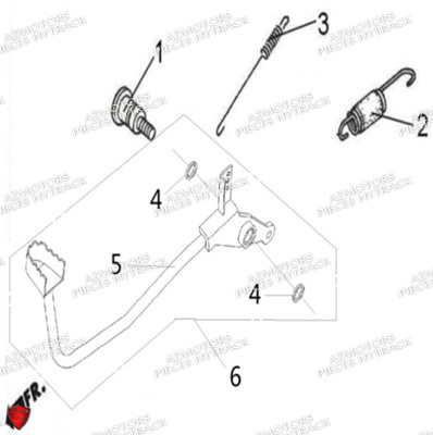 Pedale De Frein HYTRACK Pièces Quad HY740STL EPS