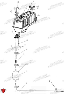 RESERVOIR_CARBURANT HYTRACK Pièces Quad HY740STL EPS