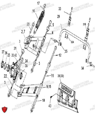Suspensions Arriere HYTRACK Pièces Quad HY740STL EPS