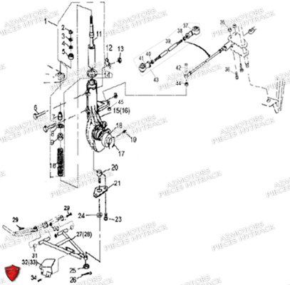 SUSPENSIONS_AVANT HYTRACK Pièces Quad HY740STL EPS