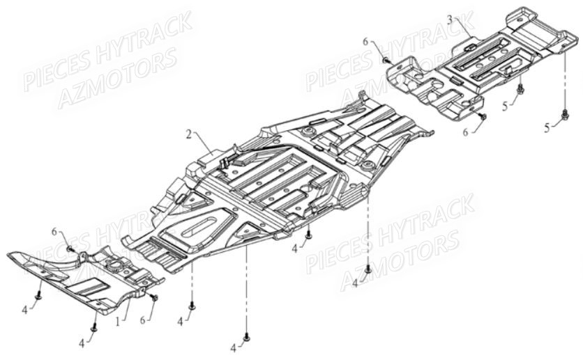 Plaques De Protection HYTRACK Pièces Quad HY800