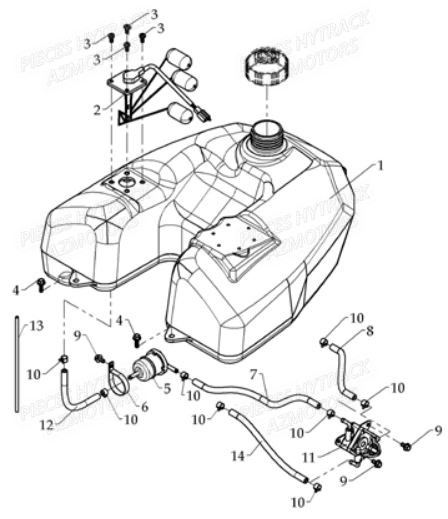 Reservoir HYTRACK Pièces Quad HY800