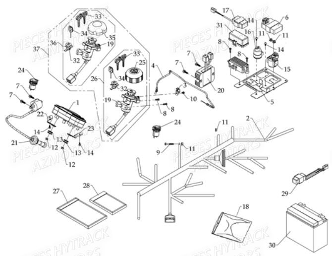Systeme Electrique HYTRACK Pièces Quad HY800
