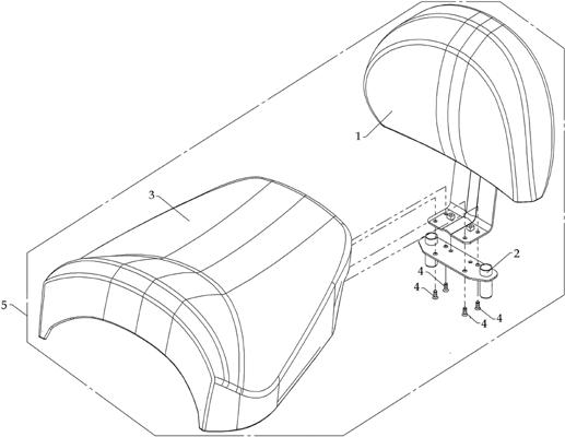ACCESSOIRE   REHAUSSE DE SELLE ET DOSSERET AZMOTORS HY800L