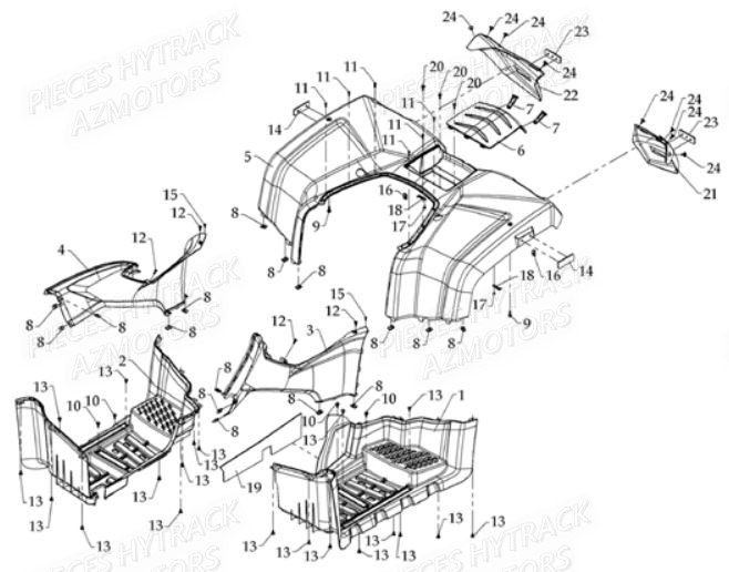 CARROSSERIE ARRIERE HYTRACK HY800L