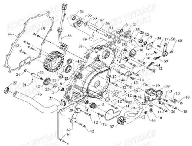 CARTER_MOTEUR HYTRACK Pièces Quad HY800L