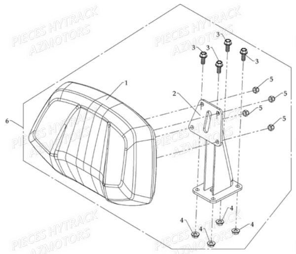 Dosseret HYTRACK Pièces Quad HY800L