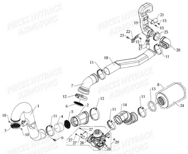 Filtre A Air HYTRACK Pièces Quad HY800L