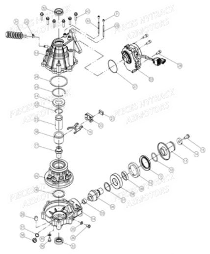 Pont Avant HYTRACK Pièces Quad HY800L