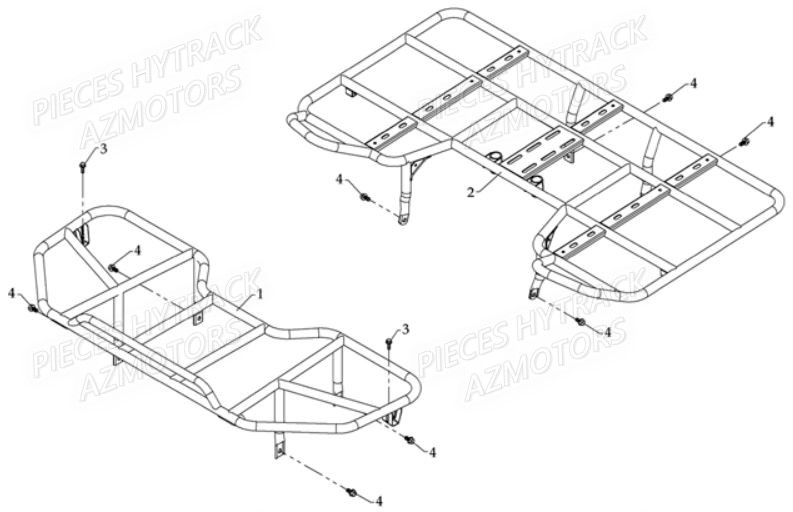 Porte Bagages HYTRACK Pièces Quad HY800L