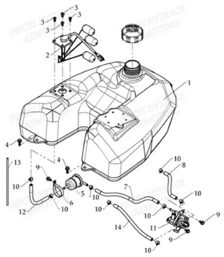 Reservoir HYTRACK Pièces Quad HY800L