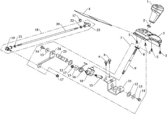 SELECTEUR DE VITESSES AZMOTORS HY800L
