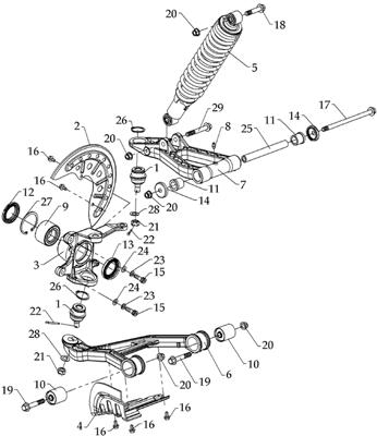 SUSPENSION AVANT DROITE AZMOTORS HY800L