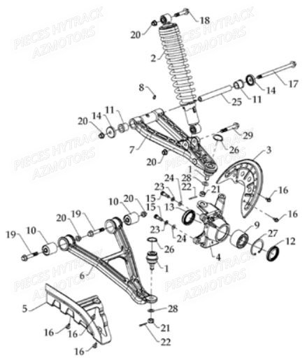 SUSPENSION AVANT GAUCHE pour HY800L