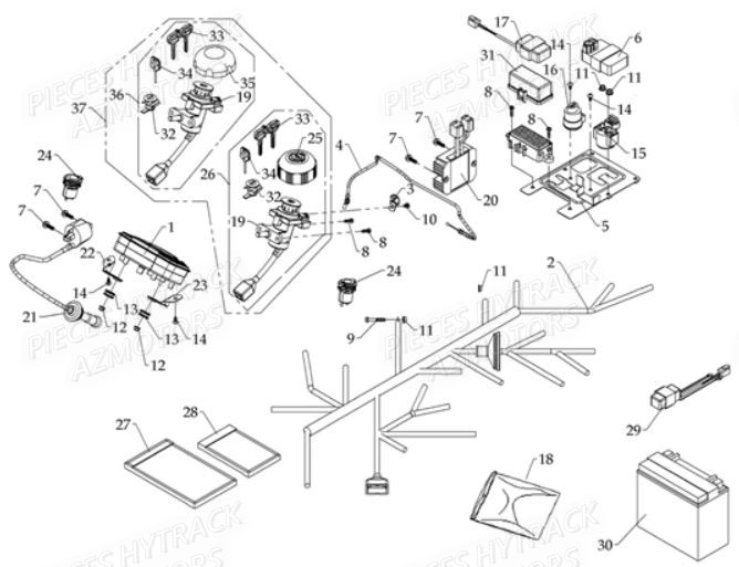 SYSTEME_ELECTRIQUE HYTRACK Pièces Quad HY800L