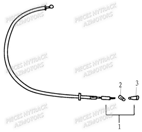 Cable Frein Arriere HYTRACK Pièces Quad HY80S - SX - GIRLY