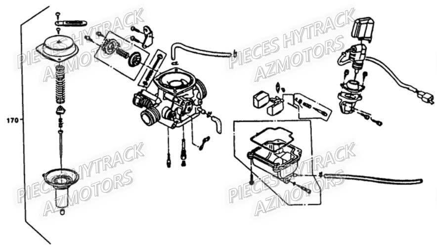 Carburateur HYTRACK Pièces Quad HY80S - SX - GIRLY