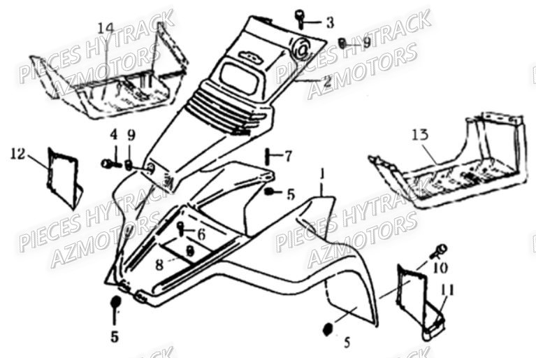 Carrosserie Avant HYTRACK Pièces Quad HY80S - SX - GIRLY