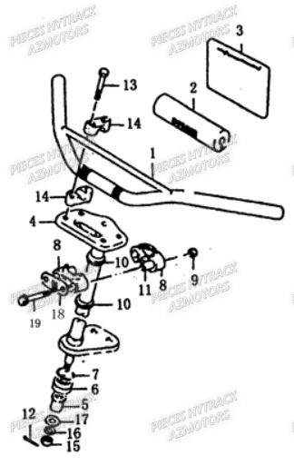 Guidon HYTRACK Pièces Quad HY80S - SX - GIRLY