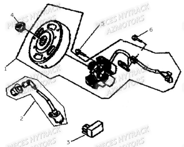Alternateur HYTRACK Pieces Origine Quad HY_80XL