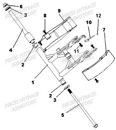 Bras Oscillant HYTRACK Pieces Origine Quad HY_80XL