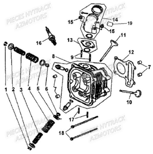 Culasse HYTRACK Pieces Origine Quad HY_80XL