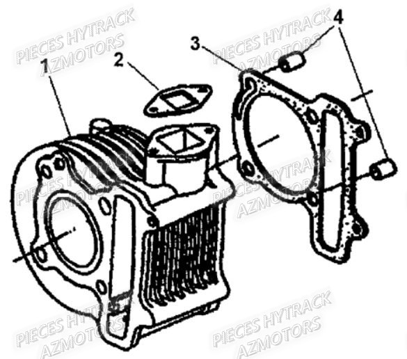 Cylindre HYTRACK Pieces Origine Quad HY_80XL