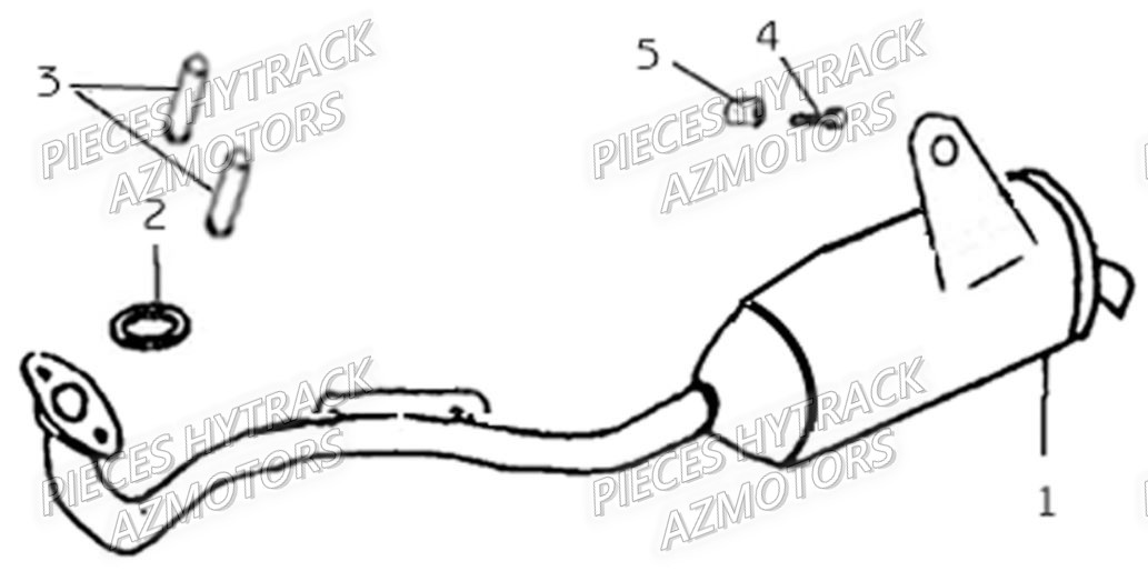 Echappement HYTRACK Pieces Origine Quad HY_80XL
