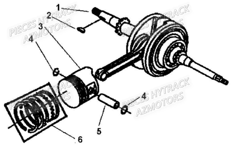 Embiellage HYTRACK Pieces Origine Quad HY_80XL