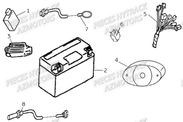SYSTEME ELECTRIQUE pièces HYTRACK neuves Pieces Origine Quad HY 80XL pièces  détachées constructeur AZMOTORS ✓ repare a neuf au meilleur prix