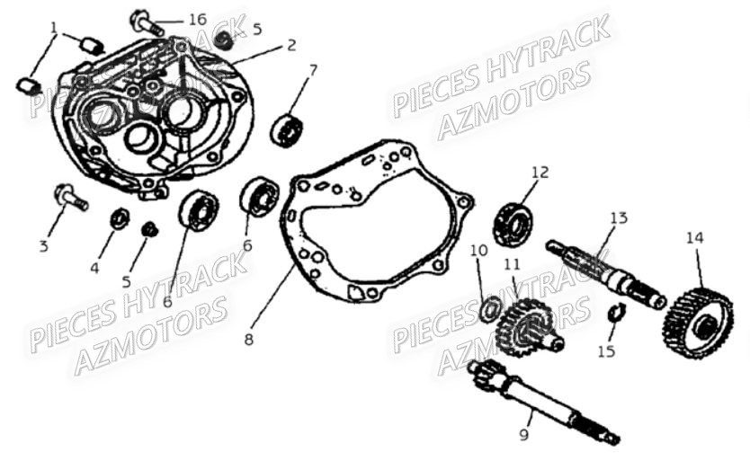 Transmission HYTRACK Pieces Origine Quad HY_80XL