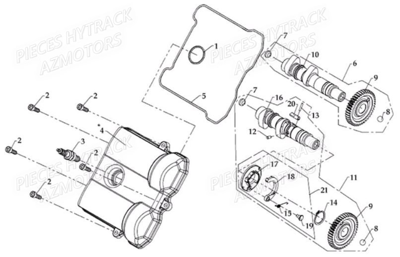 Arbre A Cames HYTRACK Pièces Quad HY810 4x4 EFI