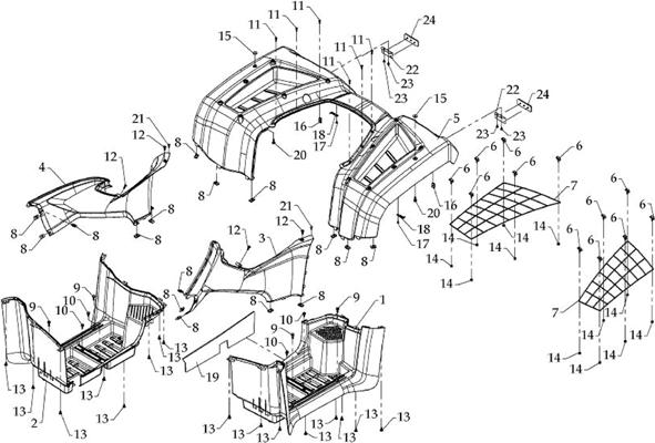 CARROSSERIE ARRIERE AZMOTORS HY810