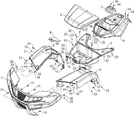 CARROSSERIE AVANT AZMOTORS HY810