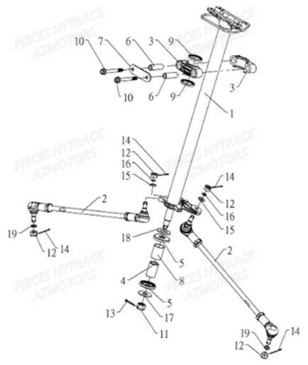 Direction HYTRACK Pièces Quad HY810 4x4 EFI
