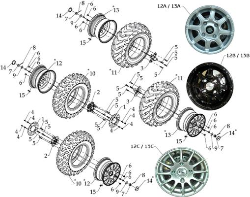 ENSEMBLE ROUES AZMOTORS HY810