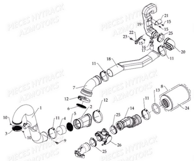 Filtre A Air HYTRACK Pièces Quad HY810 4x4 EFI