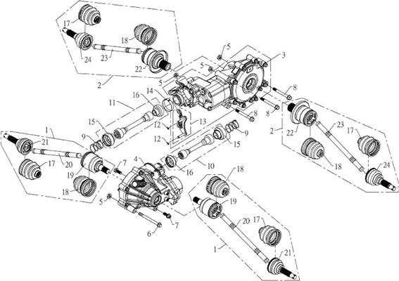 PONT ARRIERE   PONT AVANT AZMOTORS HY810