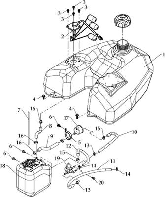 RESERVOIR A CARBURANT AZMOTORS HY810