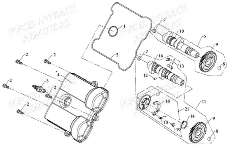 Arbre A Cames HYTRACK Pièces Quad HY810L