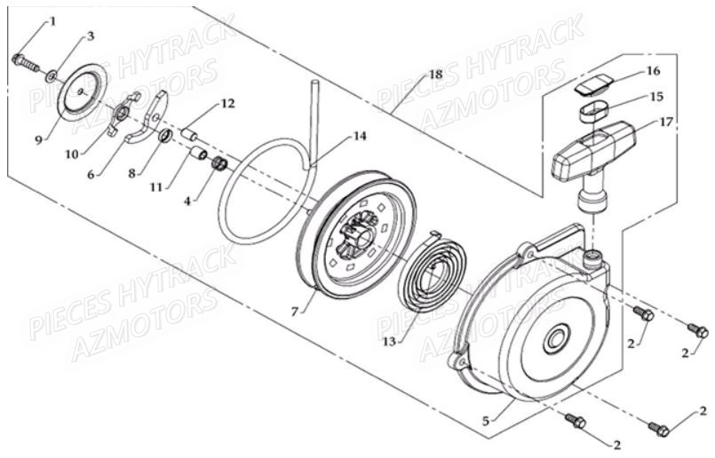 Lanceur HYTRACK Pièces Quad HY810L