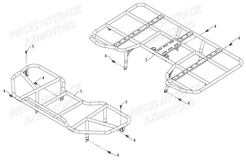 Porte Bagages HYTRACK Pièces Quad HY810L
