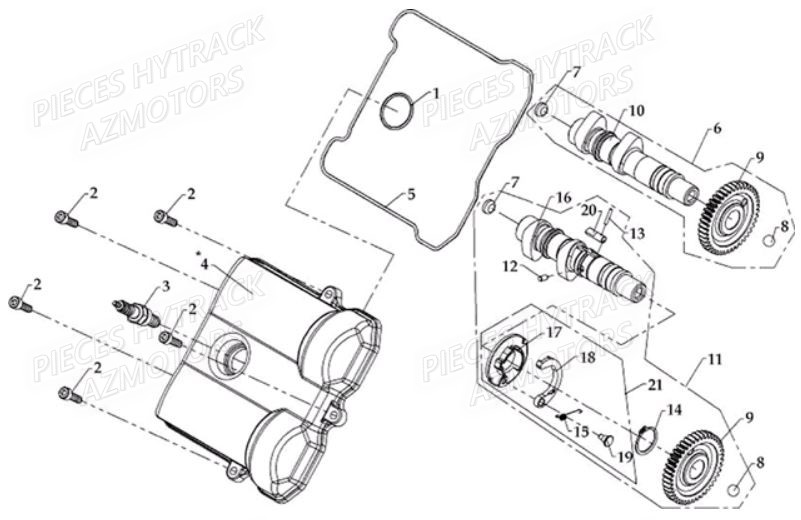 Arbre A Cames HYTRACK Pièces Quad HY810S 4x4 EPS