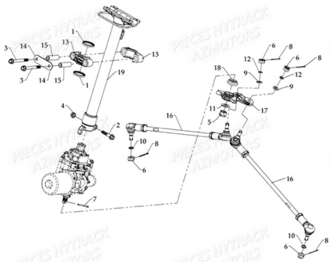 Direction HYTRACK Pièces Quad HY810S 4x4 EPS