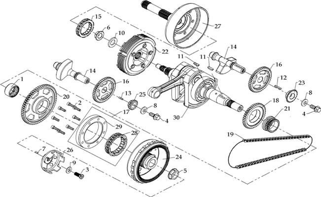 EMBIELLAGE (MODELE A INJECTION) AZMOTORS HY810S