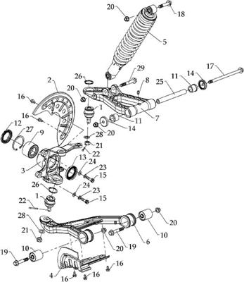 SUSPENSION AVANT DROITE AZMOTORS HY810S