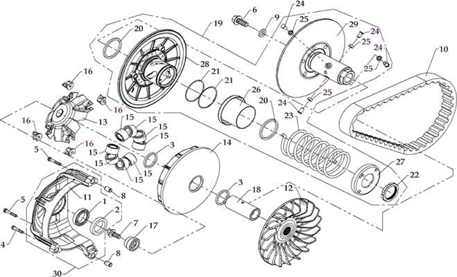 VARIATEUR   EMBRAYAGE AZMOTORS HY810S