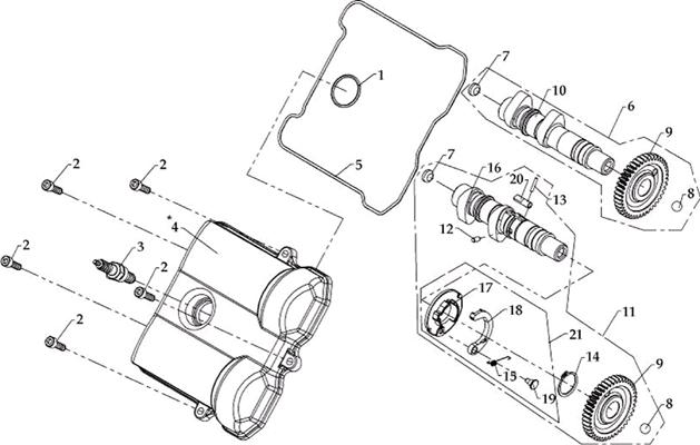 CACHE CULBUTEURS   ARBRE A CAMES AZMOTORS HY810SL
