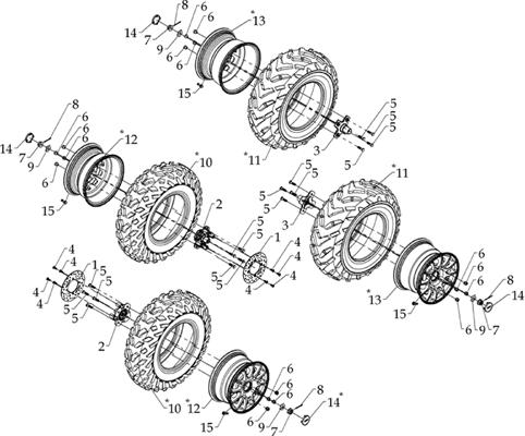 ENSEMBLE ROUES AZMOTORS HY810SL
