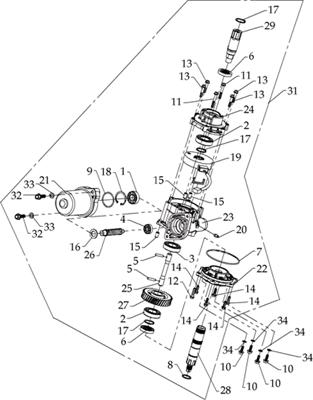 MOTEUR EPS (DIRECTION ASSISTEE) AZMOTORS HY810SL